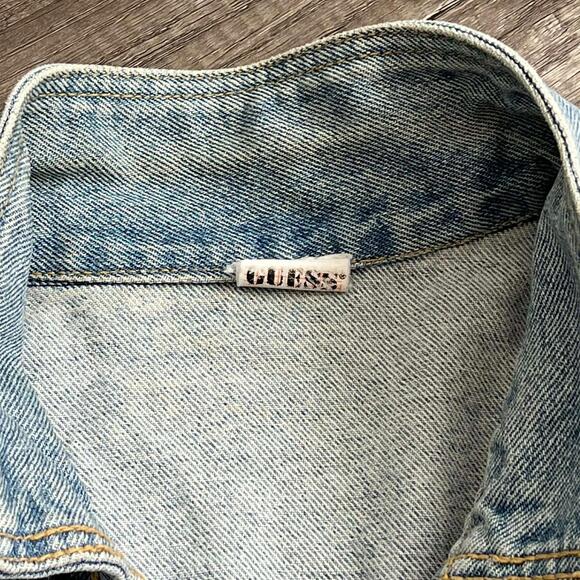 Vintage 90s GUESS Denim Jacket -- Vintage Unisex i3 - Picture 4 of 7